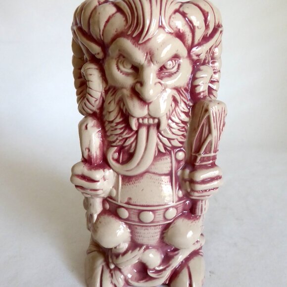 NEW 2019 KRAMPUS MONDO TEE-KIS BEAST RED WASH VARIANT CERAMIC TIKI MUG - Picture 2 of 16